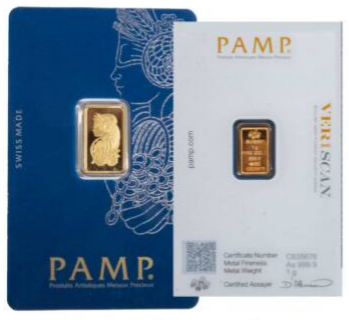 شمش پمپ طلا 1 گرمی 24 عیار PAMP